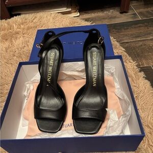 Stuart Weitzman Black Strappy Heels